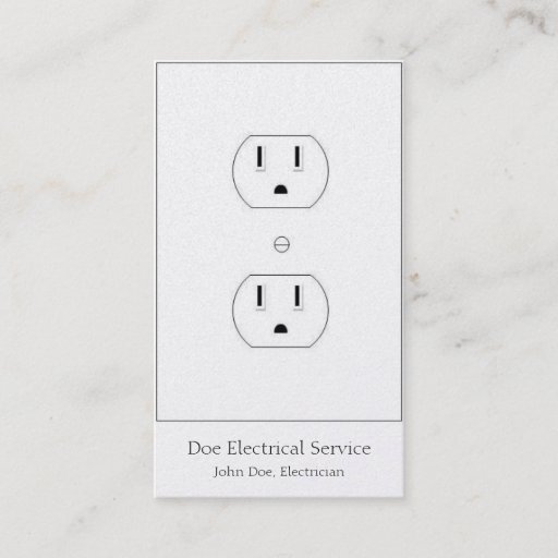 Customizable Electrician/Electrical Contractor/VerticalPlatinum Business Card