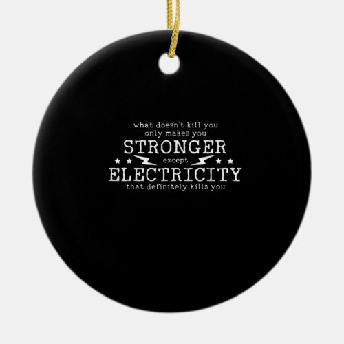 Electrician Electrical Engineer Electricity Ceramic Ornament