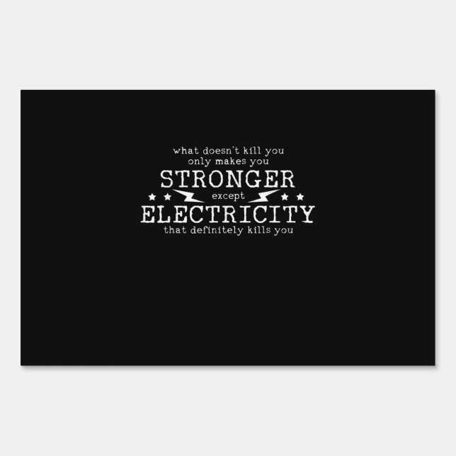 Electrician Electrical Engineer Electricity Sign (Front)