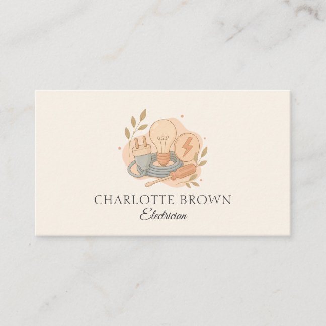 Electrician Electrical Repair Power Installation Business Card