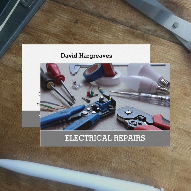 Electrician & Electrical Repairs Calling Card. Business Card (Creator Uploaded)