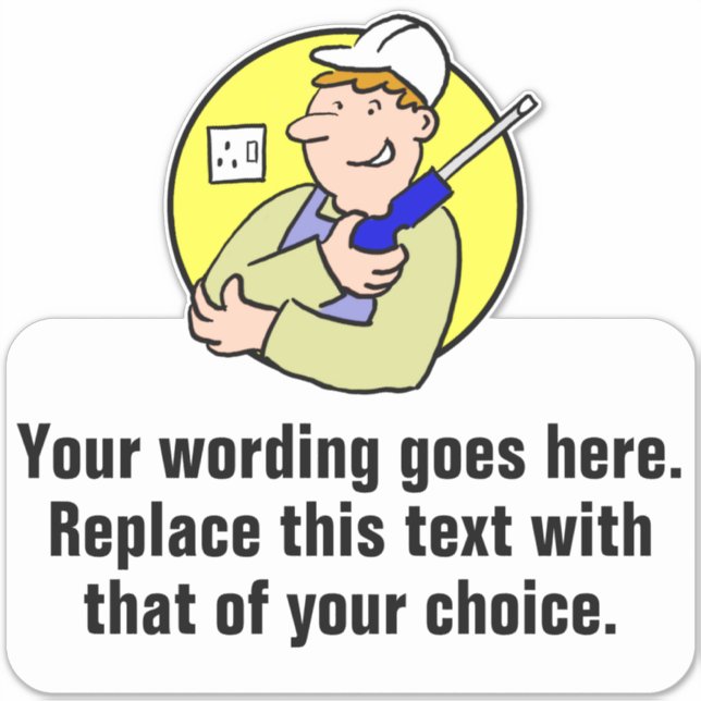 Electrician Electrical Repairs Promotional Sticker (Front)