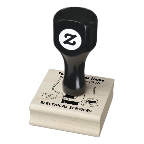 Electrician Electrical Services Rubber Stamp