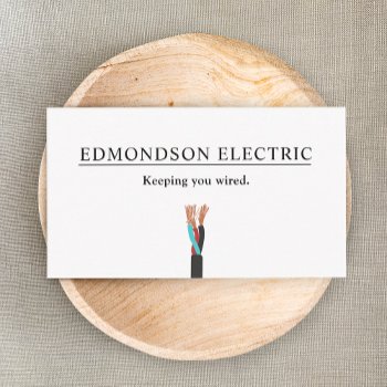 Electrician Electrical Wire Business Card by sm_business_cards at Zazzle