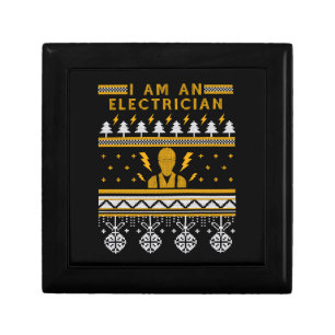 Electrician Electronic Ugly Christmas Sweater Gift Box