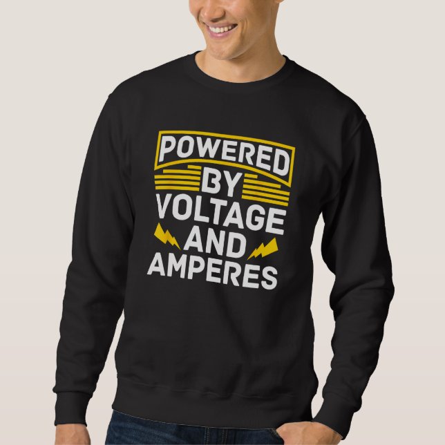Electrician Engineer Lineman Construction Electric Sweatshirt (Front)