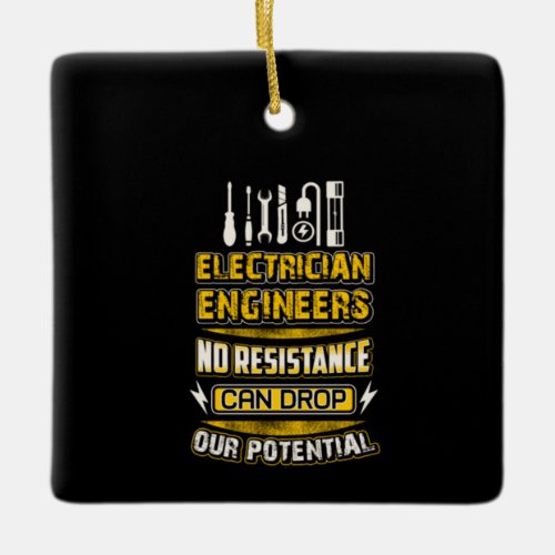 electrician engineers ceramic ornament