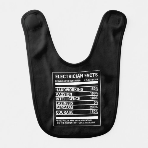 Electrician Facts Baby Bib