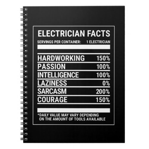 Electrician Facts Notebook