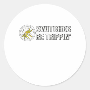 Electrician Flag Electronics Wortwitz Distressed Classic Round Sticker