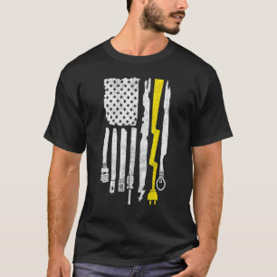 Electrician For Men Electrical Lineman American F T-Shirt