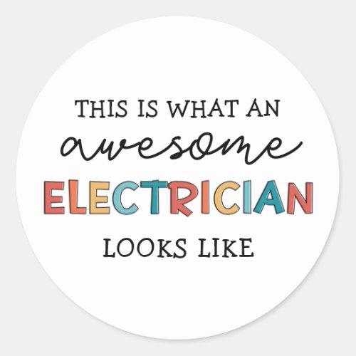 Electrician Funny Gifts for Electricians Classic Round Sticker