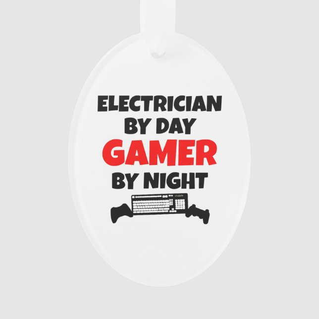 Electrician Gamer Ornament (Front)