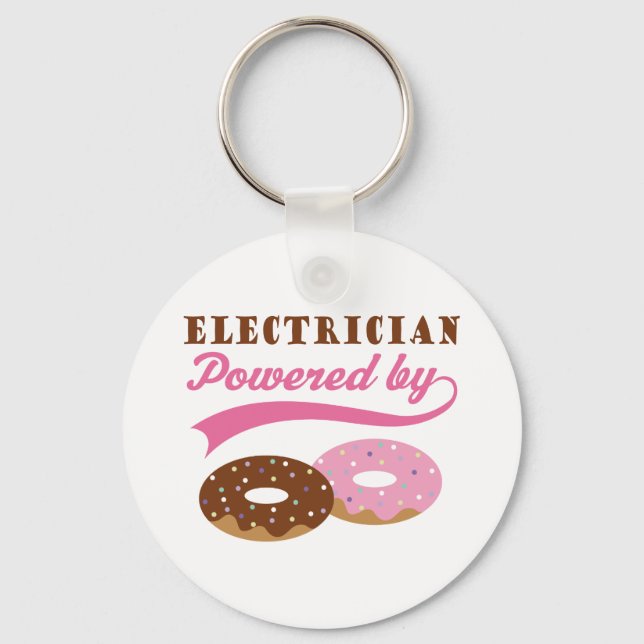 Electrician Gift (Donuts) Keychain (Front)
