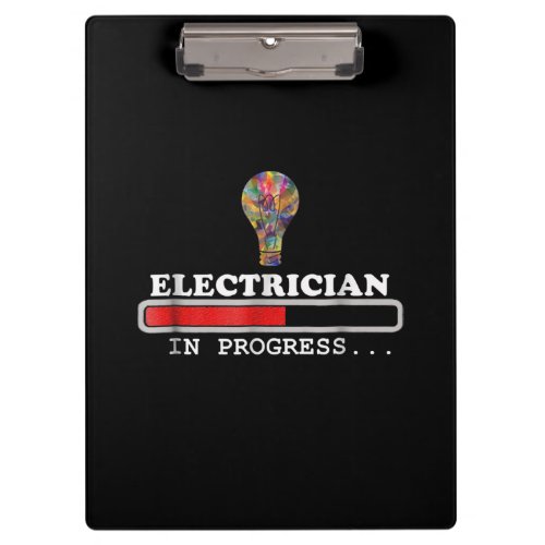 Electrician Gift  Electricity Loading Funny Bulb Clipboard