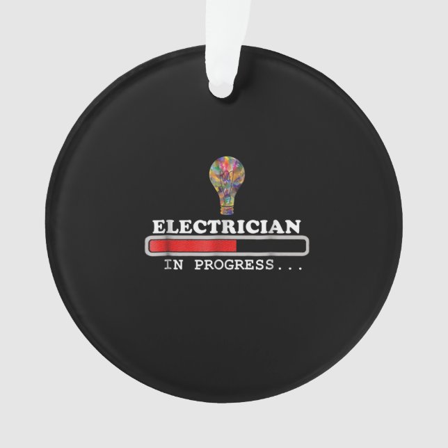 Electrician Gift , Electricity, Loading Funny Bulb Ornament (Front)