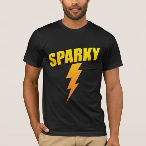 Electrician Gift Funny Sparky Lightning Bolt T_Shirt