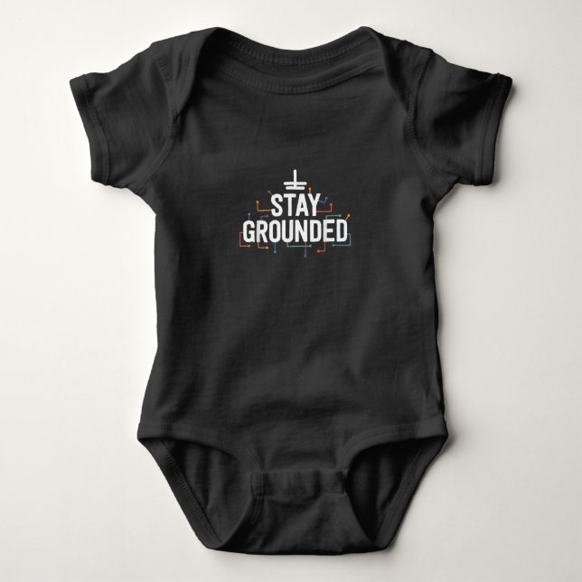 Electrician Gifts For Men Funny Electrical Stay Gr Baby Bodysuit (Front)