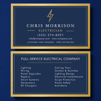 Electrician Handyman Contractor Metal Navy Blue
