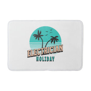 Electrician Holiday Bath Mat