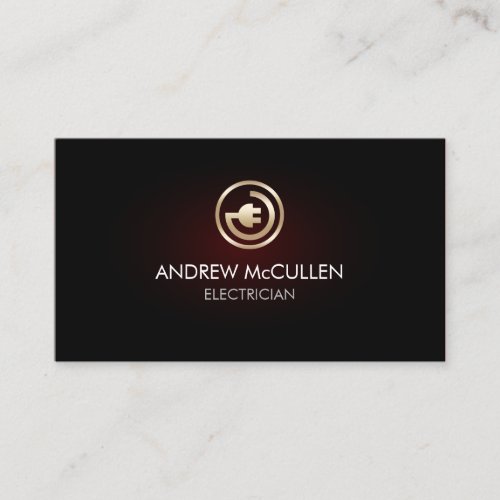 Electrician Home Repair Electric Plug Icon  Business Card