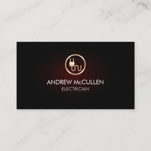 Electrician Home Repair Electric Plug Icon  Business Card