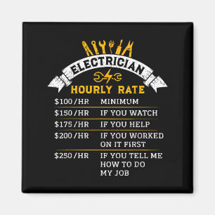 Electrician Hourly Rate For Handyman Humor Labor R Magnet