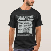 Funny Lineman Hourly Rate T Shirt Zazzle