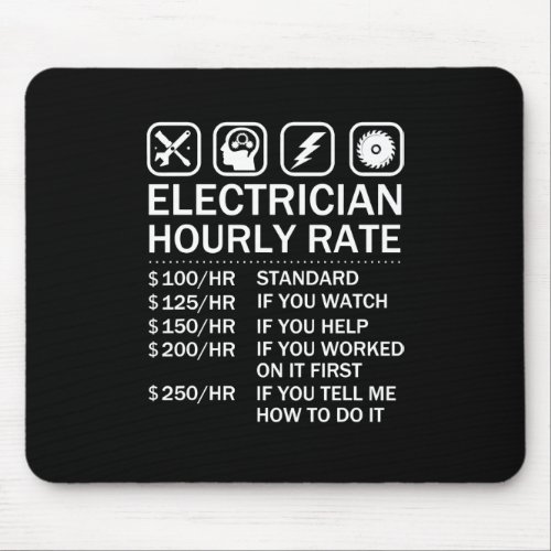 Electrician Hourly Rate Price List _ Electrical En Mouse Pad