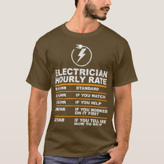 Electrician hourly rate usd 3 T-Shirt