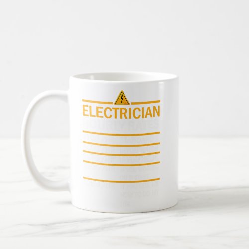 Electrician Hourly Rates Lineman  Coffee Mug