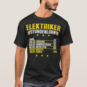 Electrician hourly wage animal re pastries T-Shirt