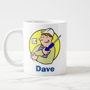 Electrician Image with Name Giant Coffee Mug