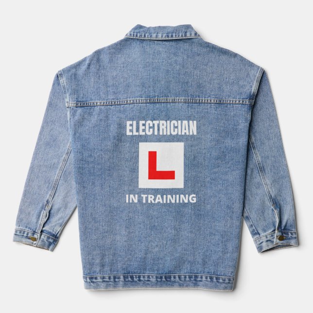 Electrician in training denim jacket (Back)