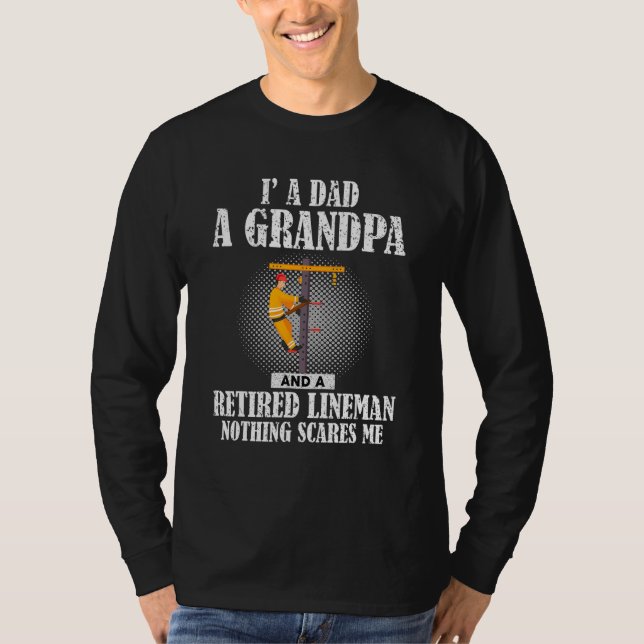 Electrician Job Electrician Retired Lineman T-Shirt (Front)