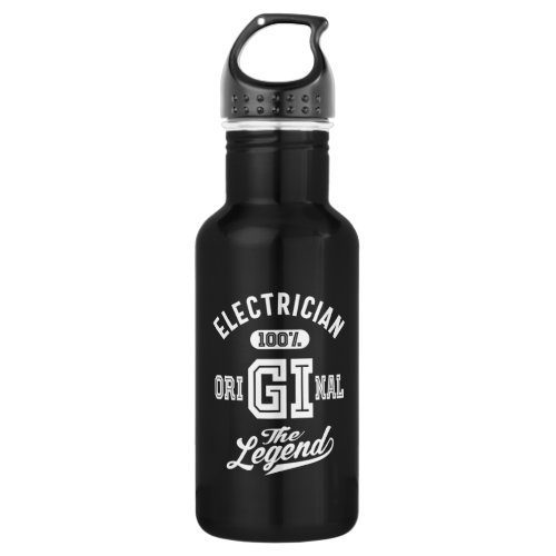 Electrician Job Title Gift Stainless Steel Water Bottle