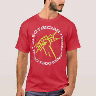 Electrician Lineman Engineering Electricity Light T-Shirt