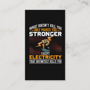 Electrician Lineman Joke Saying Job Husband Humor Business Card
