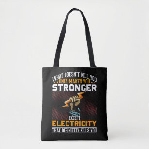 Electrician Lineman Joke Saying Job Husband Humor Tote Bag
