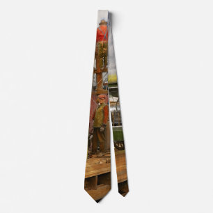 Electrician - Linemen - Installing search lights Neck Tie