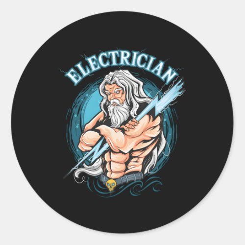 Electrician Lineworker Wire Worker Electrician Classic Round Sticker