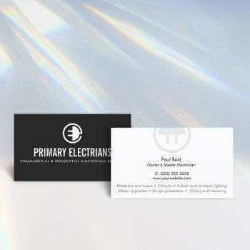 Electrician Logo  Business Card by sm_business_cards at Zazzle