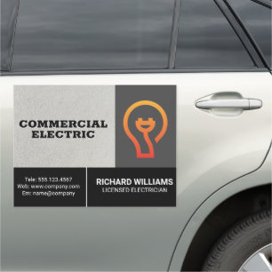 Electrician Logo Car Magnet