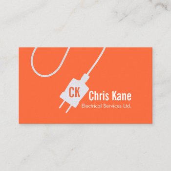 Electrician Logo Design Business Business Card by chandraws at Zazzle