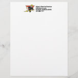 Electrician Logo Lighting Bolt Black/Gold  Letterhead<br><div class="desc">I hope you enjoy this great Letterhead with this image of a Electrician,  Hardhat,  Lighting Bolt and Triangle on it.  You can CHANGE ALL THE PERSONAL INFORMATION on the Letterhead to meet your needs.  Enjoy!
https://www.Zazzle.com/store/artzdizigns</div>