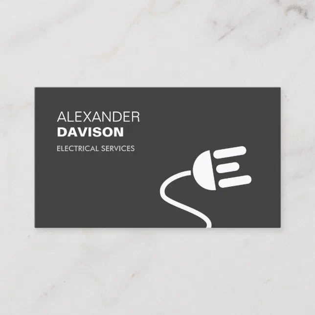 ELECTRICIAN LOGO MODERN BUSINESS CARD I | Zazzle