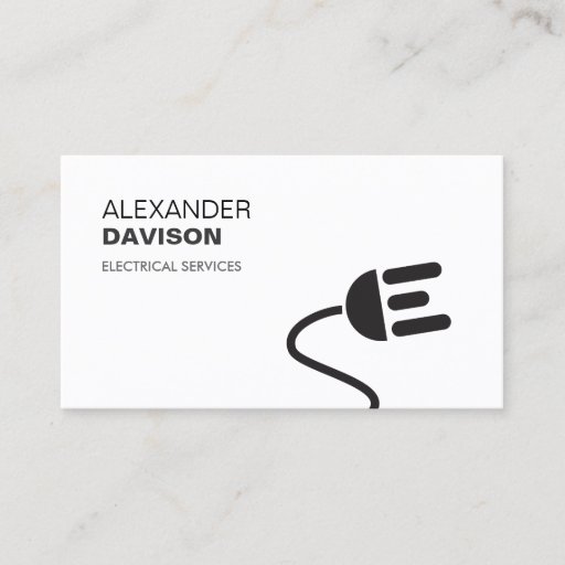 Customizable ELECTRICIAN LOGO MODERN BUSINESS CARD II