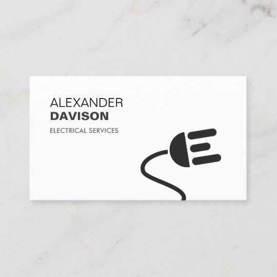 ELECTRICIAN LOGO MODERN BUSINESS CARD II | Zazzle.com