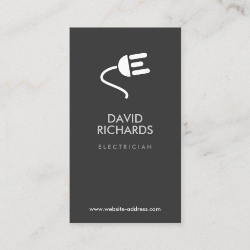 Customizable ELECTRICIAN LOGO MODERN BUSINESS CARD III