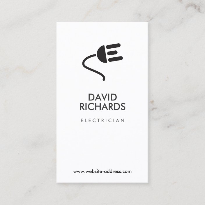 ELECTRICIAN LOGO MODERN BUSINESS CARD IV | Zazzle.com